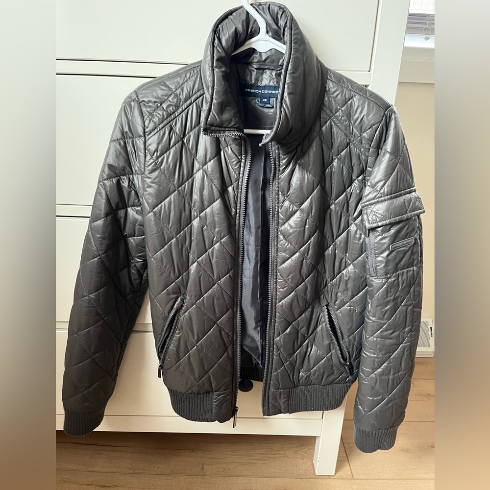 French connection quilted bomber jacket